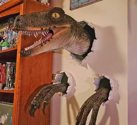 This Bursting Through Wall Dinosaur Is Perfect For Any Dino Loving Kid’s Room
