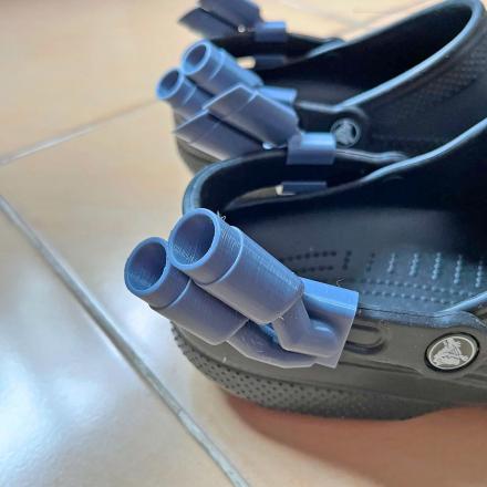 You Can Now Get Mini Exhaust Mufflers For Your Crocs, and They’re Perfect For Car Lovers