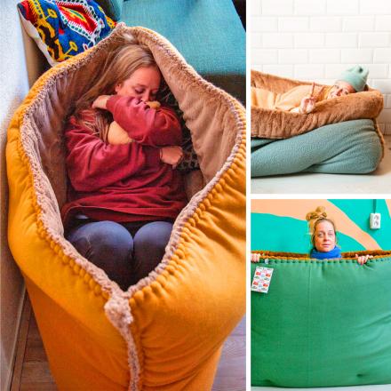 The Floof is a Giant Pouch Nap Spot That Gives You Your Own Personal Cocoon