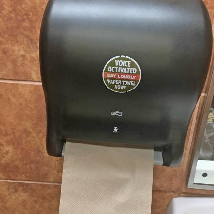 These Prank Voice Activated Stickers Make People Yell ‘Paper Towel Now’