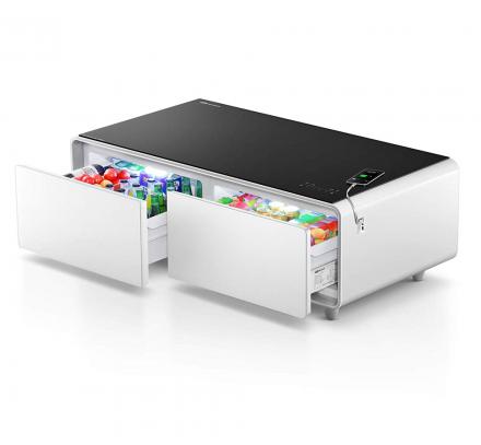 This Smart Coffee Table Has a Built-In Fridge and Speaker System