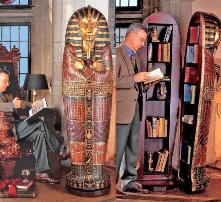 There’s a Life-size King Tut Sarcophagus That Opens Up To a Hidden Bookcase