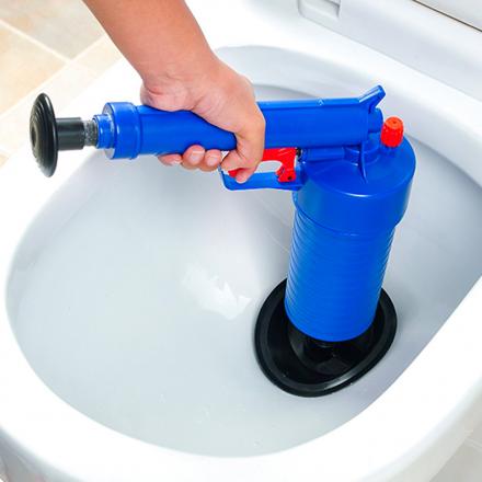 This Air Pressure Gun Drain Blaster Instantly Unclogs Sinks, Tubs, and Toilets