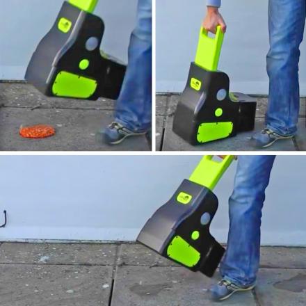 This DooUp Auto Pooper Scooper Cleans and Disinfects Area After Picking Up Your Dog’s Poo