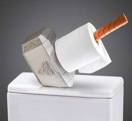This Thor’s Hammer Toilet Paper Holder Belongs On Every Marvel Geeks Toilet