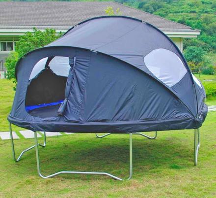 There’s a Trampoline Tent Cover That Lets Your Kids Camp Out In The Backyard